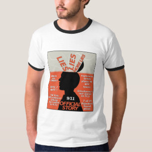 T-shirts 9-11 mentiras oficiais da história da verdade