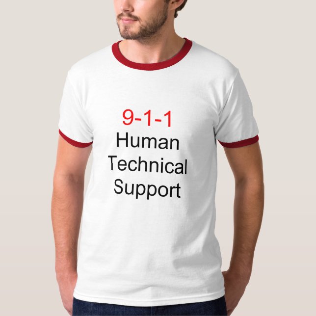 T-shirts 9-1-1 suporte laboral humano (Frente)