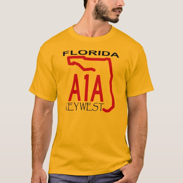 T-shirts A-1-A Key West iluminam-se (Frente)