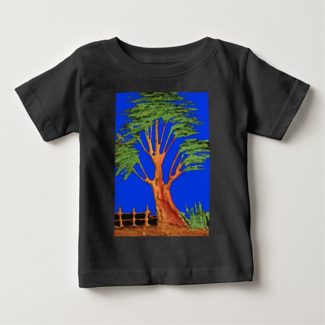 T-shirts A Acacia Beauty de África: Serengeti Serenity. (Frente)