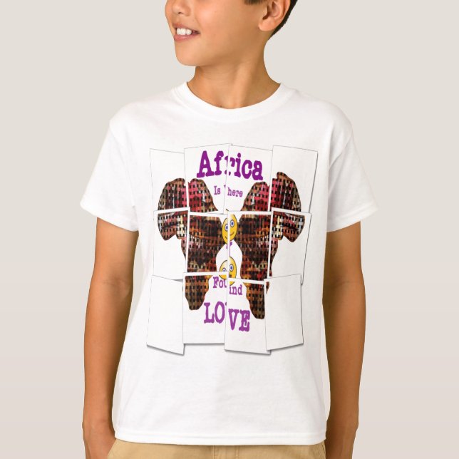 T-shirts A África é onde encontrei o Amor (Frente)