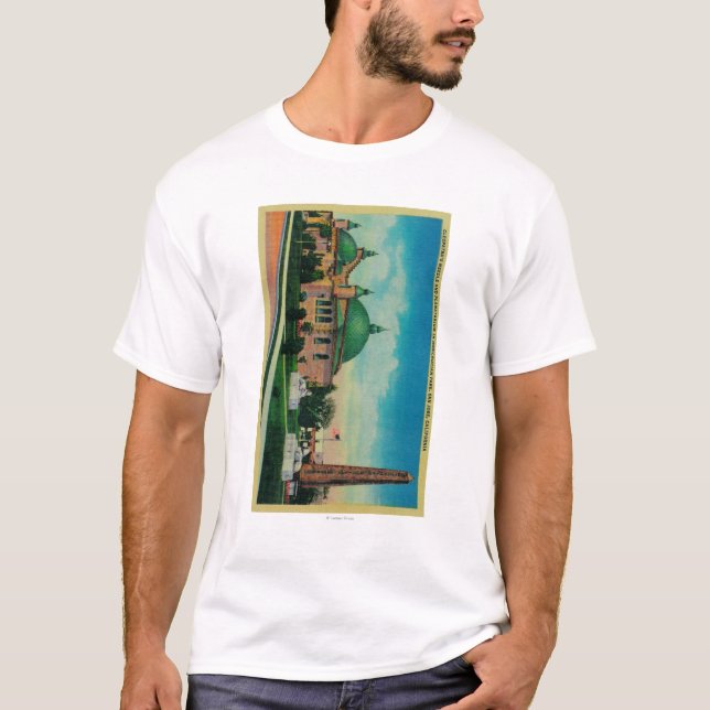T-shirts A agulha e o planetário de Cleopatra dentro (Frente)