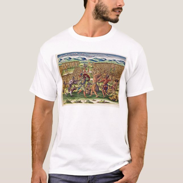T-shirts A ajuda francesa os indianos na batalha (Frente)
