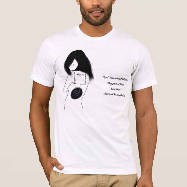 T-shirts A Anti-Violência dos homens contra mulheres (Frente)