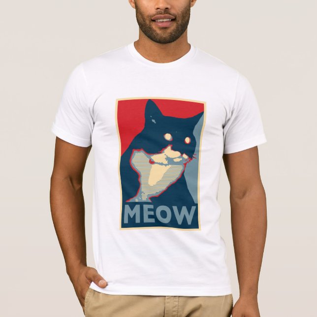 T-shirts A audácia do Meow (Frente)