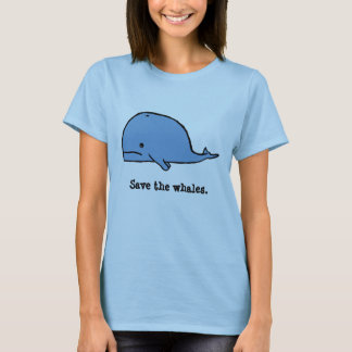 T-shirts a baleia, salvar as baleias