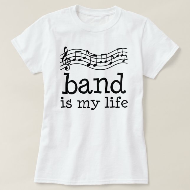 T-shirts A banda é minha vida (Frente do Design)