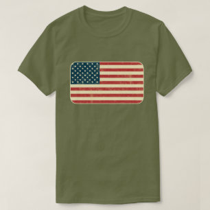 T-shirts A bandeira americana desvaneceu-se