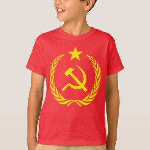 T-shirts A bandeira comunista da guerra fria caçoa o