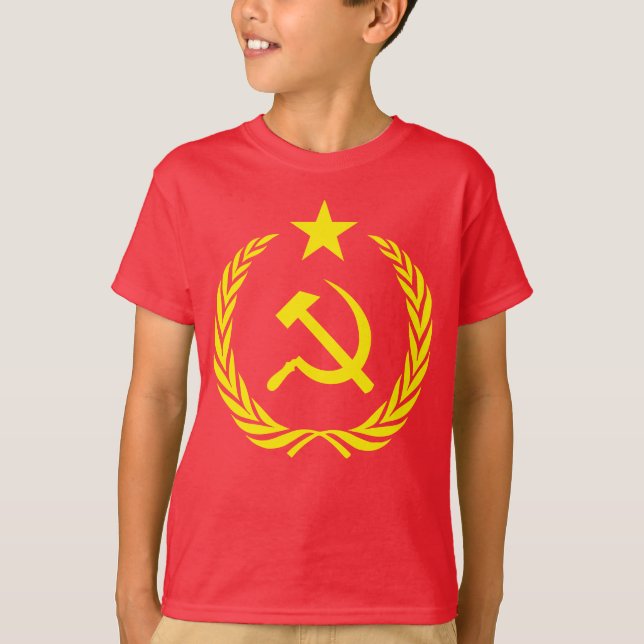 T-shirts A bandeira comunista da guerra fria caçoa o (Frente)