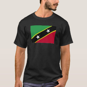 T-shirts A bandeira da rua Kitts & Nevis