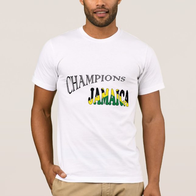 T-shirts A bandeira de Jamaica patrocina o tshirt dos (Frente)