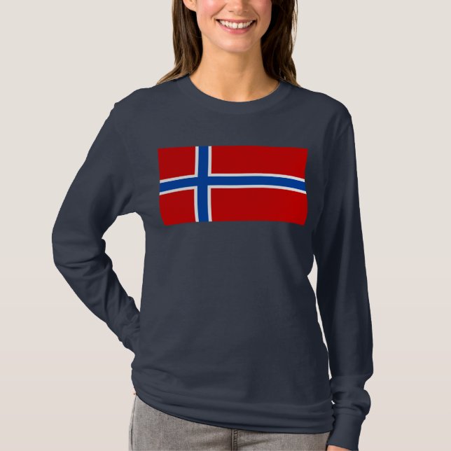 T-shirts A bandeira de Noruega (Frente)