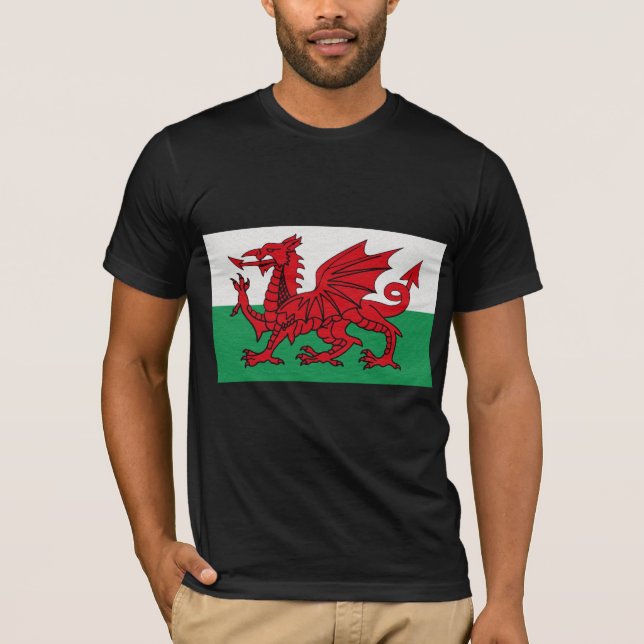 T-shirts A bandeira de Wales (Frente)