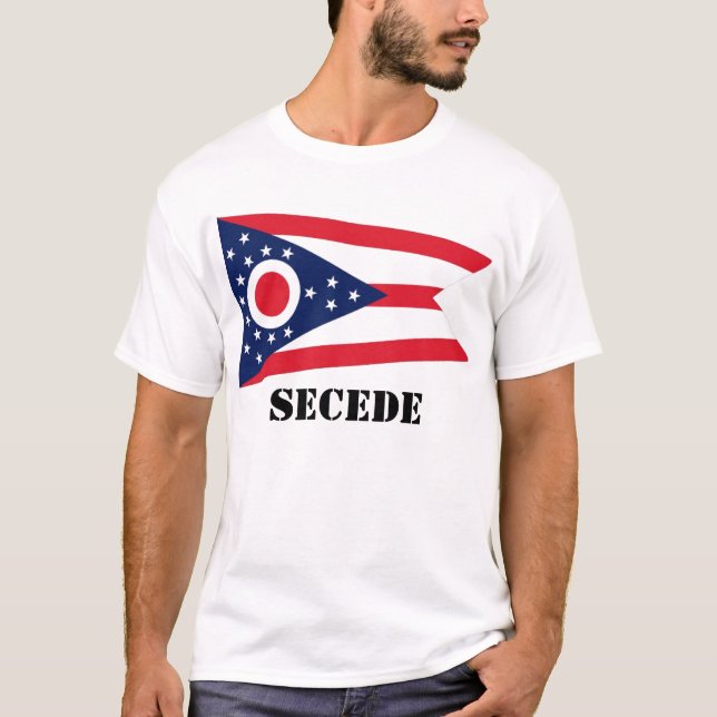 T-shirts A bandeira do estado de Ohio, SECEDE, SECEDE (Frente)