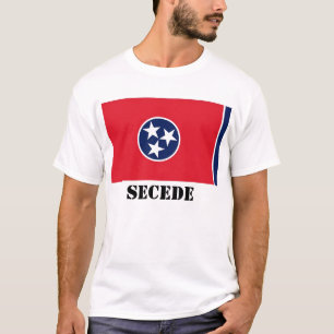 T-shirts A bandeira do estado de Tennessee, SECEDE