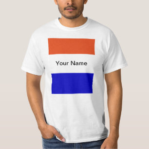 T-shirts A bandeira holandesa, adiciona-o possui o nome,