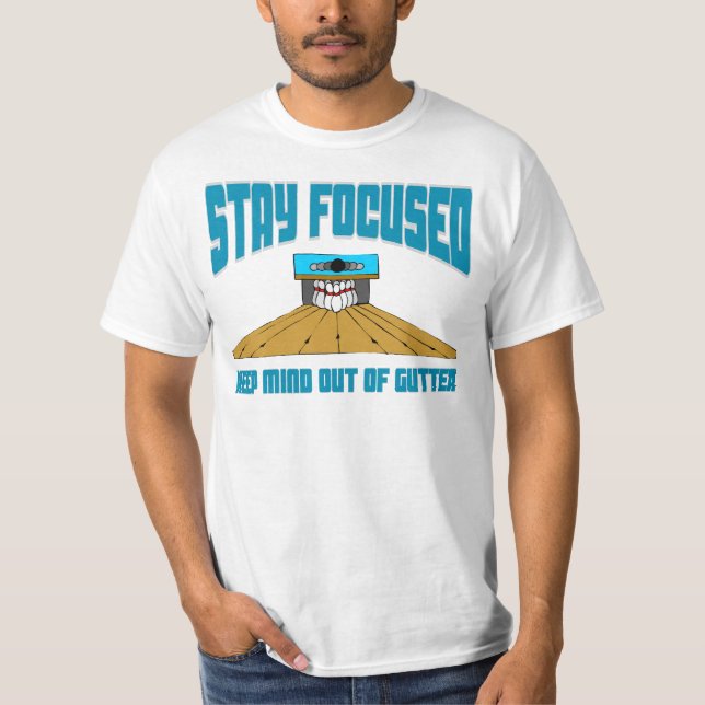 T-shirts A boliche engraçada mantem a mente fora da calha (Frente)