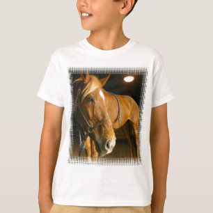 T-shirts A camisola das crianças da foto do cavalo da