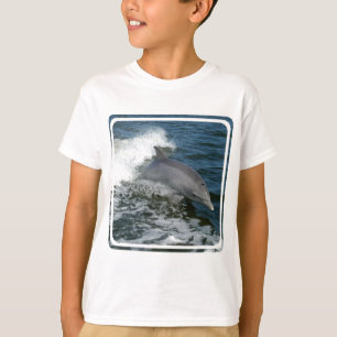 T-shirts A camisola das crianças selvagens do golfinho