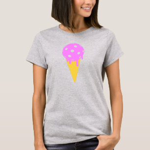 T-shirts A camisola de alças das mulheres do cone do