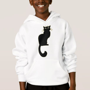 T-shirts A camisola do miúdo do gato preto do Hoodie do