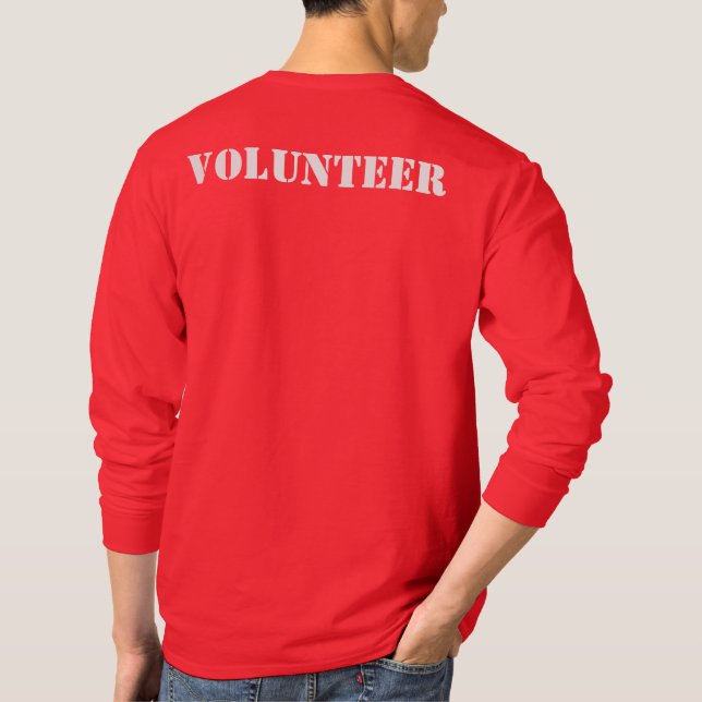 T-shirts A Capa longa dos homens (emblema pequeno) (Verso)