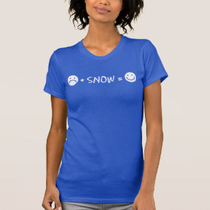 T-shirts A cara triste mais a neve iguala feliz