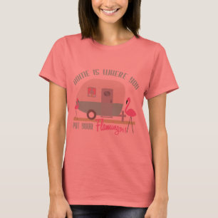 T-shirts A casa é o lugar aonde você pôr seu reboque ret