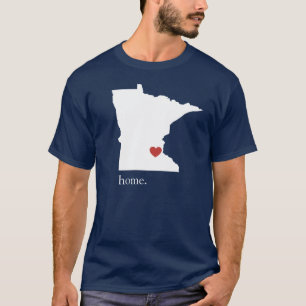 T-shirts A casa é o lugar onde o coração está - Minnesota