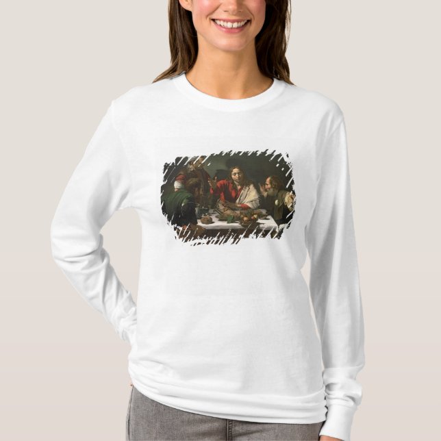 T-shirts A ceia em Emmaus, 1601 (óleo e tempera) (Frente)
