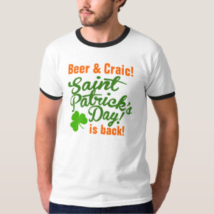 T-shirts A cerveja & o Dia de São Patrício de Craic estã