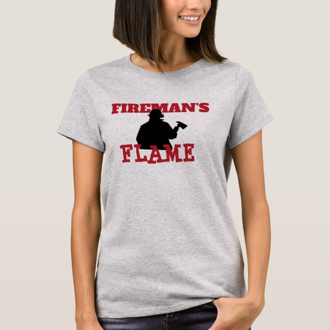 T-shirts A Chama do Homem de Silhuette (Frente)