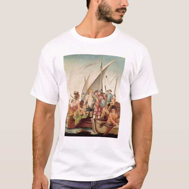 T-shirts A chegada de Hernando Cortes em México (Frente)