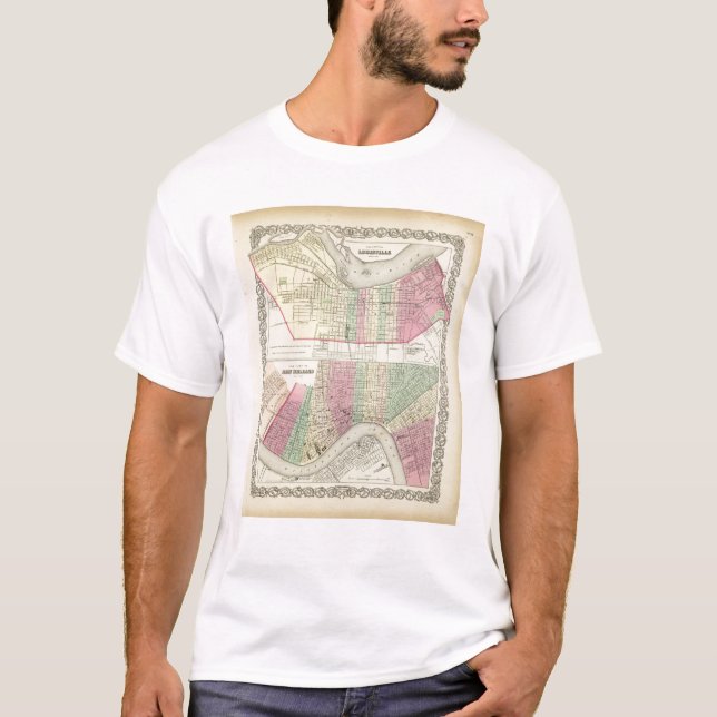 T-shirts A cidade de Louisville Kentucky (Frente)
