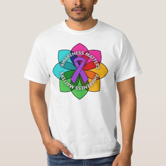 T-shirts A consciência do Cancer GIST importa as Pétalas (Frente)
