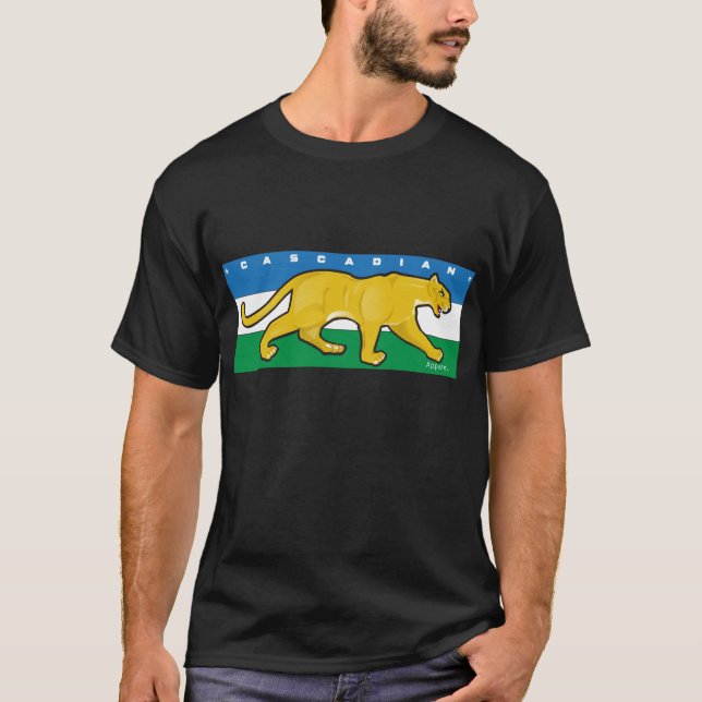 T-shirts A "cor mim Cascadian " (Frente)