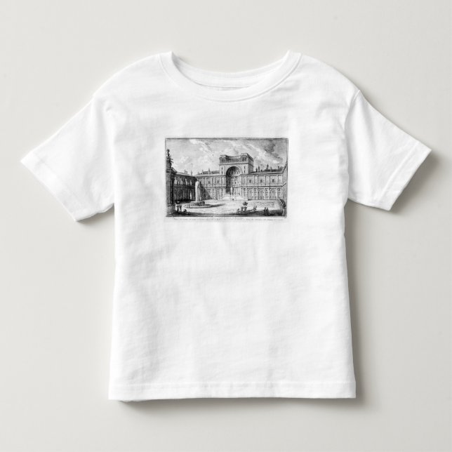 T-shirts A corte do Belvedere no vaticano Roma (Frente)