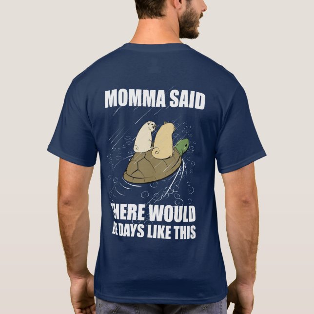 T-shirts A crónica de Pugville - dias chuvosos (Verso)