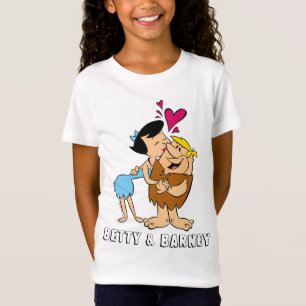 T-shirts A discussão de beijo dos Flintstones   Betty