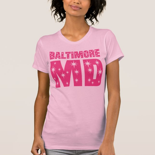 T-shirts A DM bonito de Baltimore Stars o T das mulheres (Frente)