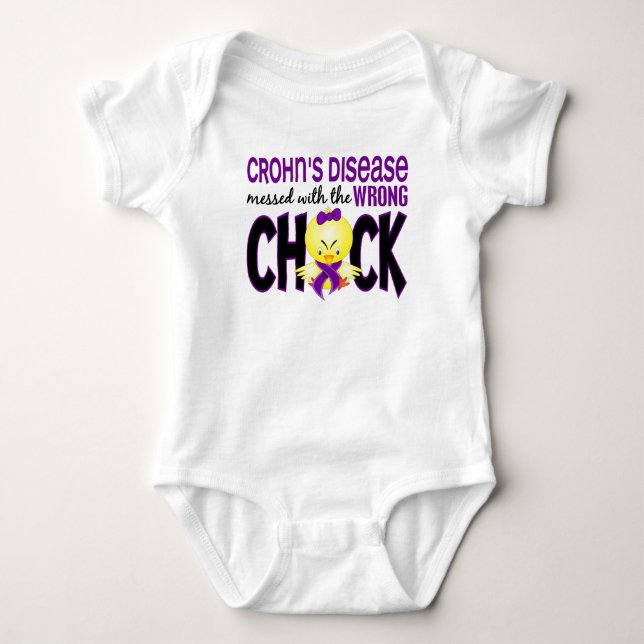 T-shirts A doença de Crohn sujada com o pintinho errado (Frente)