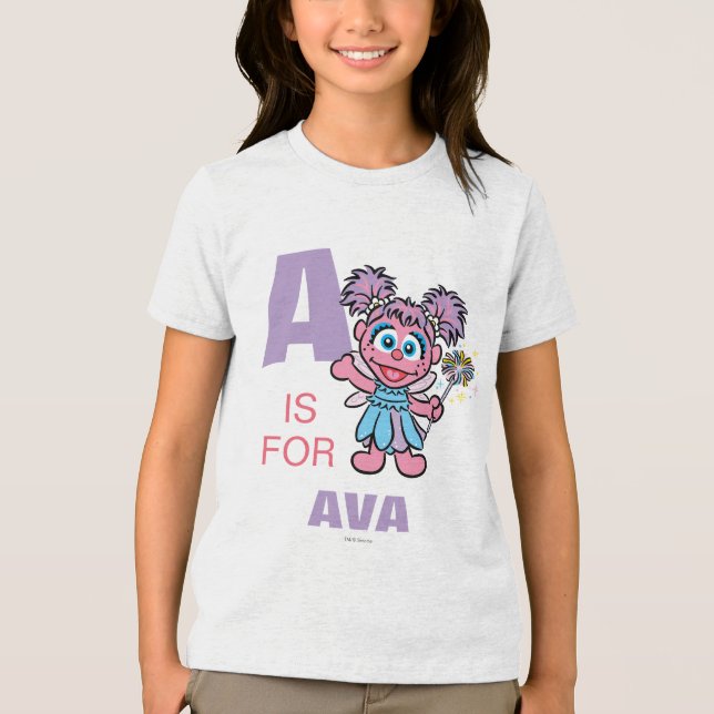 T-shirts A é para Abby Cadabby Personalizado (Frente)