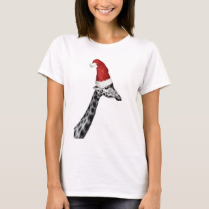 T-shirts A elegância do girafa do Natal