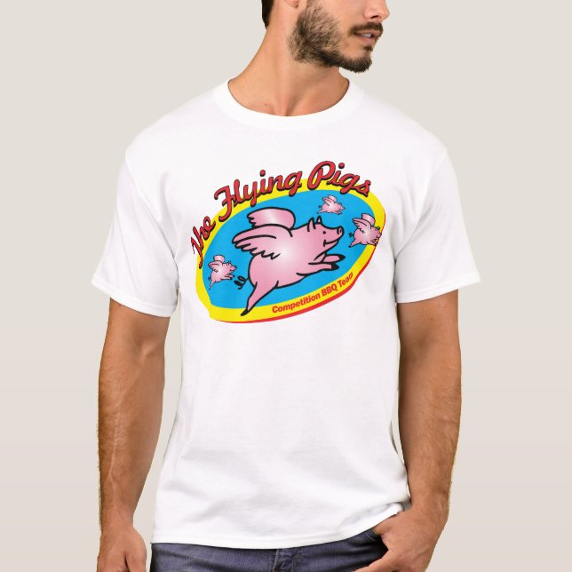 T-shirts A equipe do CHURRASCO da competição dos porcos do (Frente)