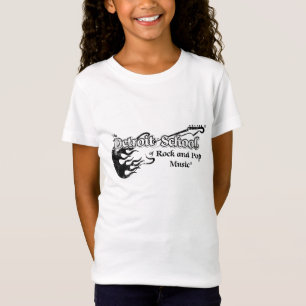T-shirts A escola de Detroit da rocha e do Grunge da menina