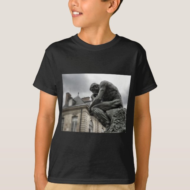 T-shirts A Escultura Thinker Rodin Paris (Frente)