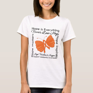 T-shirts A esperança é tudo - consciência da leucemia