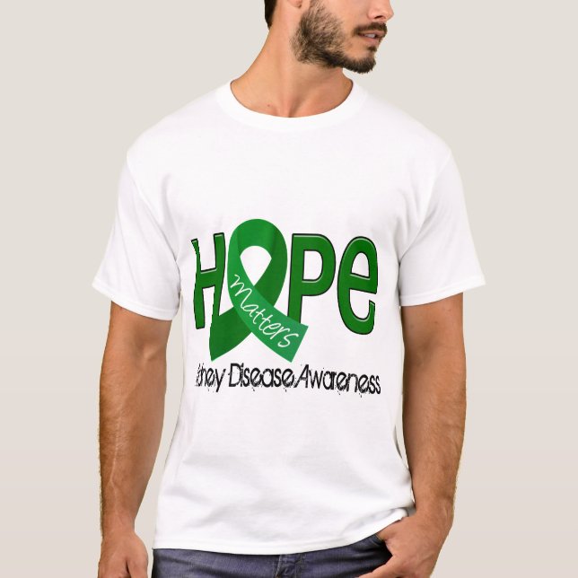 T-shirts A esperança importa a doença renal 2 (Frente)