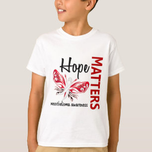 T-shirts A esperança importa mesotelioma da borboleta